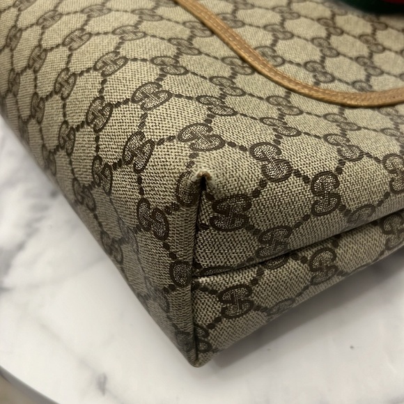 Vintage Gucci | Sherry Web Shoulder Tote - Picture 2 of 9